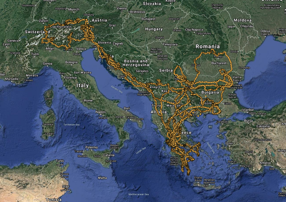 Пътешествията на Рига по Европа